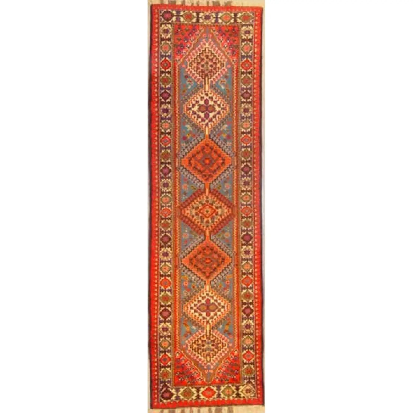 One Of The Kind Persian Yalameh Rug 10'0" x 2'4"